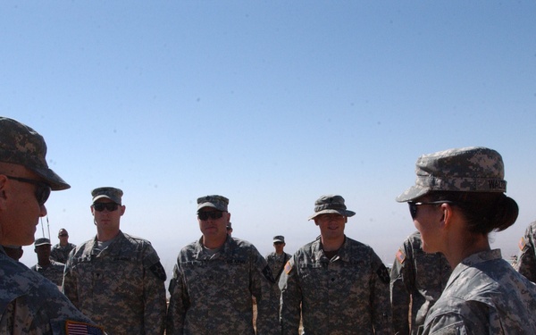 Deputy Brigade Comander Visits With 3rd Stryker Brigade Troops