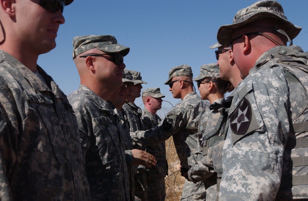 Deputy Brigade Comander Visits With 3rd Stryker Brigade Troops