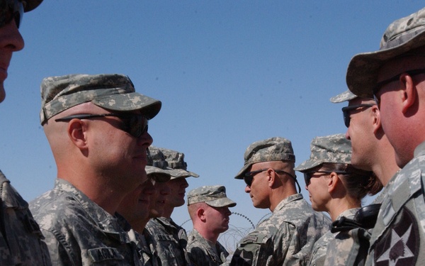 Deputy Brigade Comander Visits With 3rd Stryker Brigade Troops