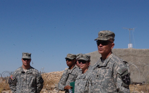 Deputy Brigade Comander Visits With 3rd Stryker Brigade Troops
