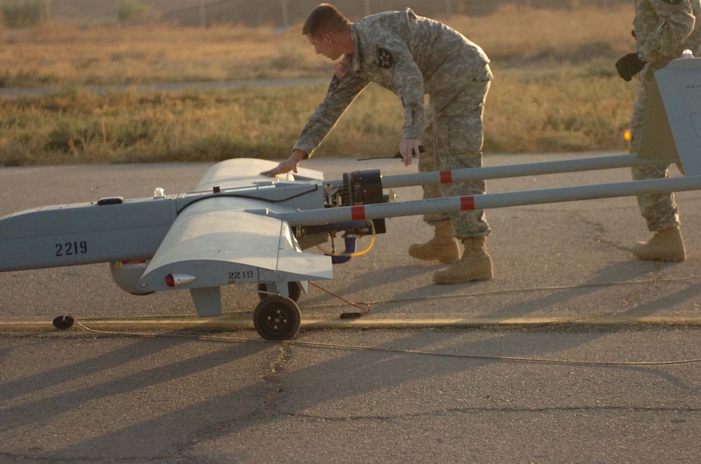 UAV performs mission