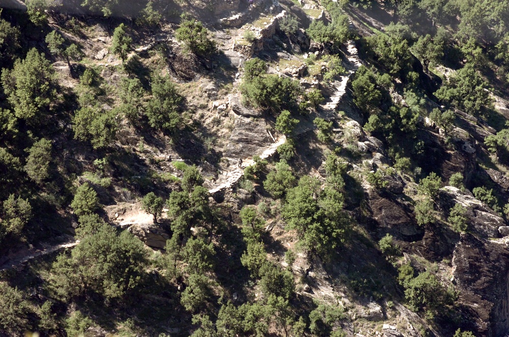 Soldiers Negotiate Mountainous Terrain on Patrol