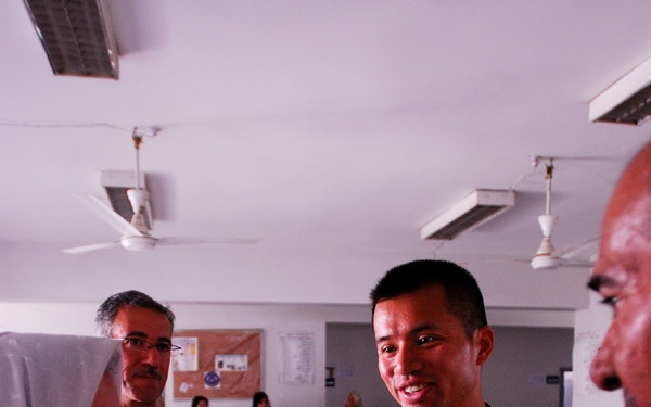 MND-B Soldiers work with the Ministry of Health to care for residents of Gh