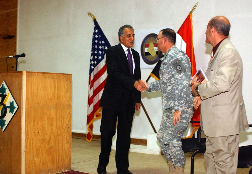 U.S. Ambassador to Iraq officially opens Diyala Provincial Reconstruction T