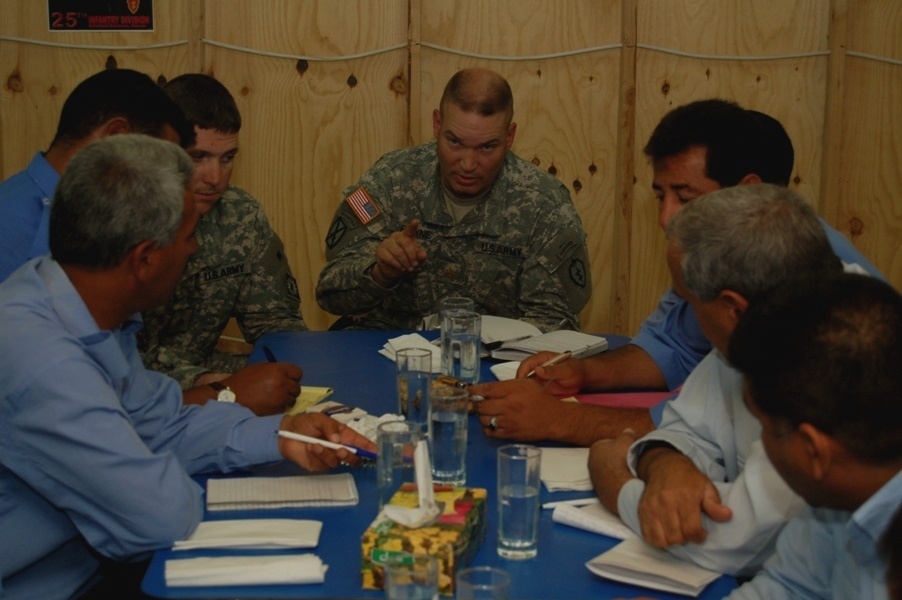 Civilian police, 3rd Brigade Soldiers help train Iraqi police to keep the p