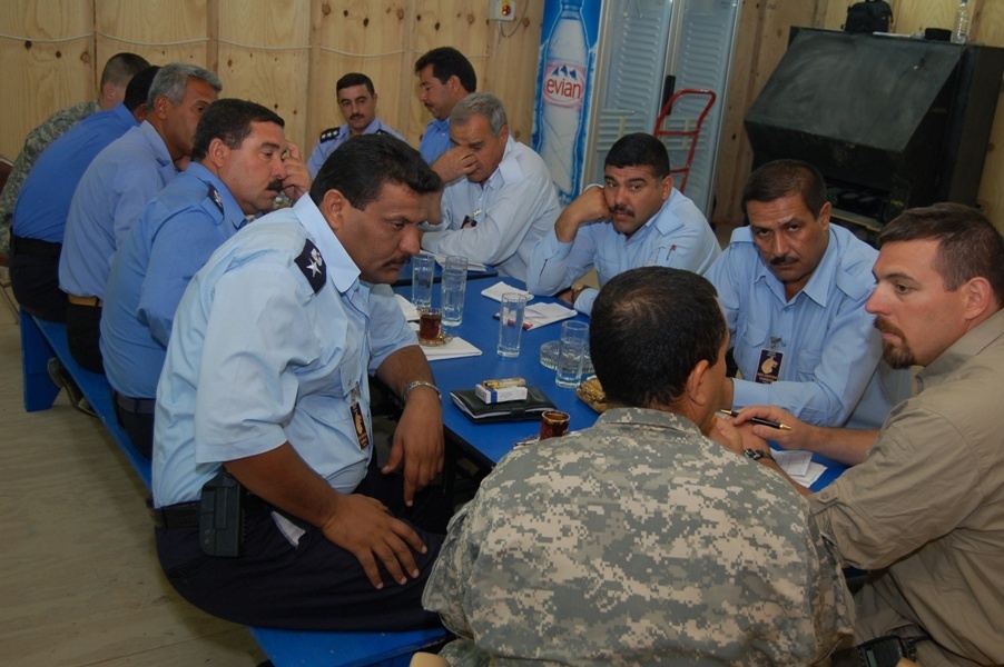 Civilian police, 3rd Brigade Soldiers help train Iraqi police to keep the p