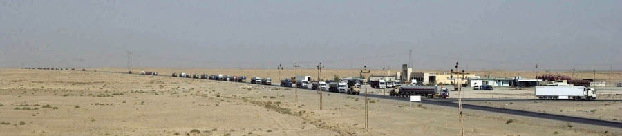 Traveling Soldiers watch over convoys
