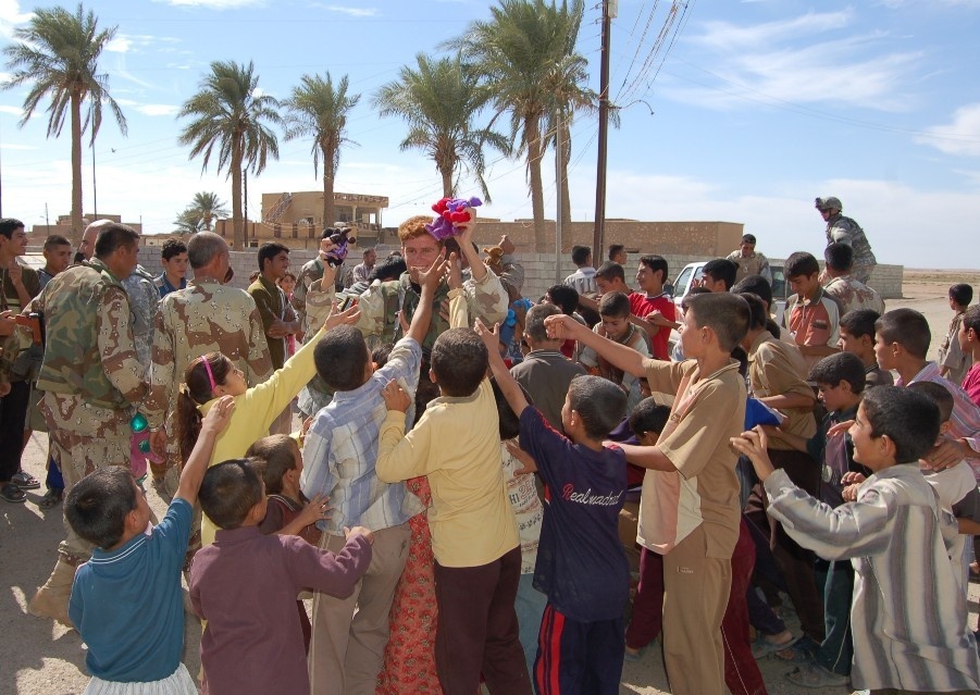 Coalition and Iraqi Forces Donate Beanie Babies to Children in Tuz, Iraq