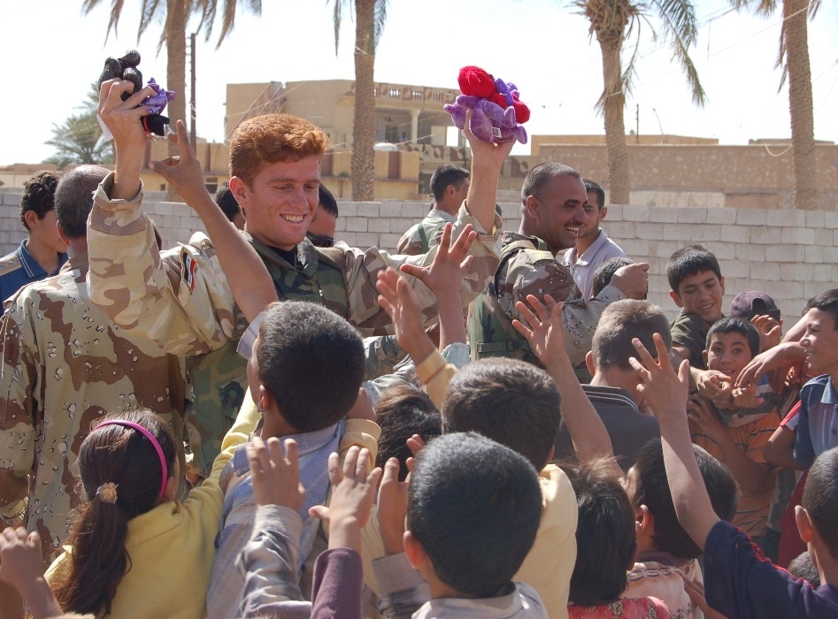 Coalition and Iraqi Forces Donate Beanie Babies to Children in Tuz, Iraq