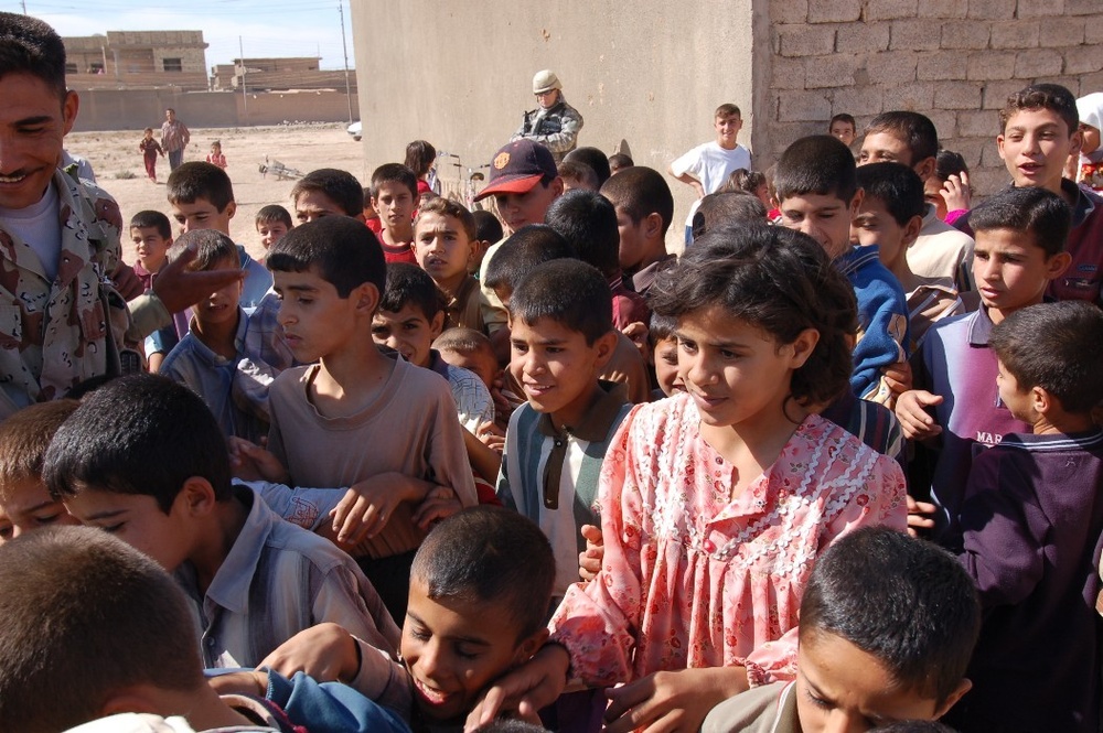 Coalition and Iraqi Forces Donate Beanie Babies to Children in Tuz, Iraq