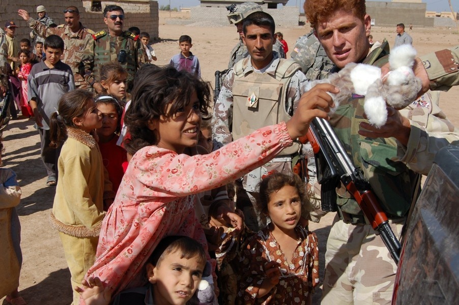 Coalition and Iraqi Forces Donate Beanie Babies to Children in Tuz, Iraq