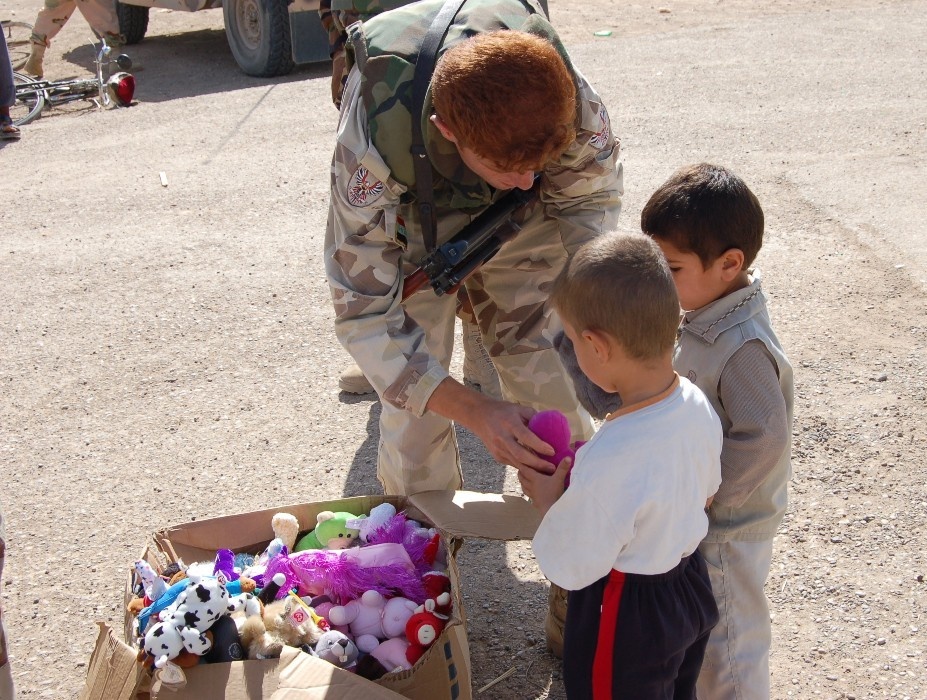 Coalition and Iraqi Forces Donate Beanie Babies to Children in Tuz, Iraq