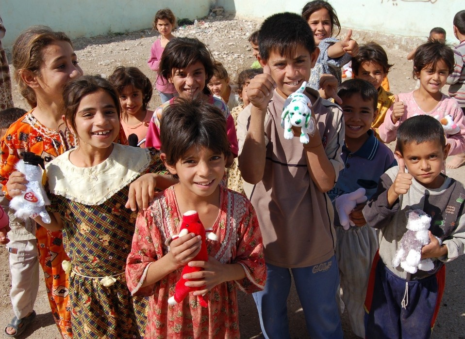 Coalition and Iraqi Forces Donate Beanie Babies to Children in Tuz, Iraq