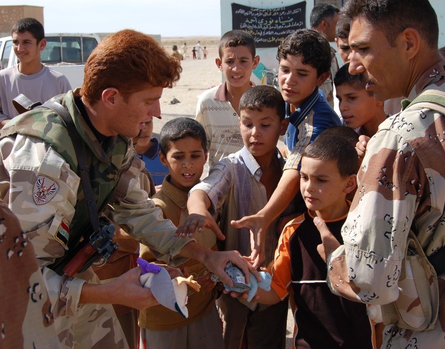 Coalition and Iraqi Forces Donate Beanie Babies to Children in Tuz, Iraq