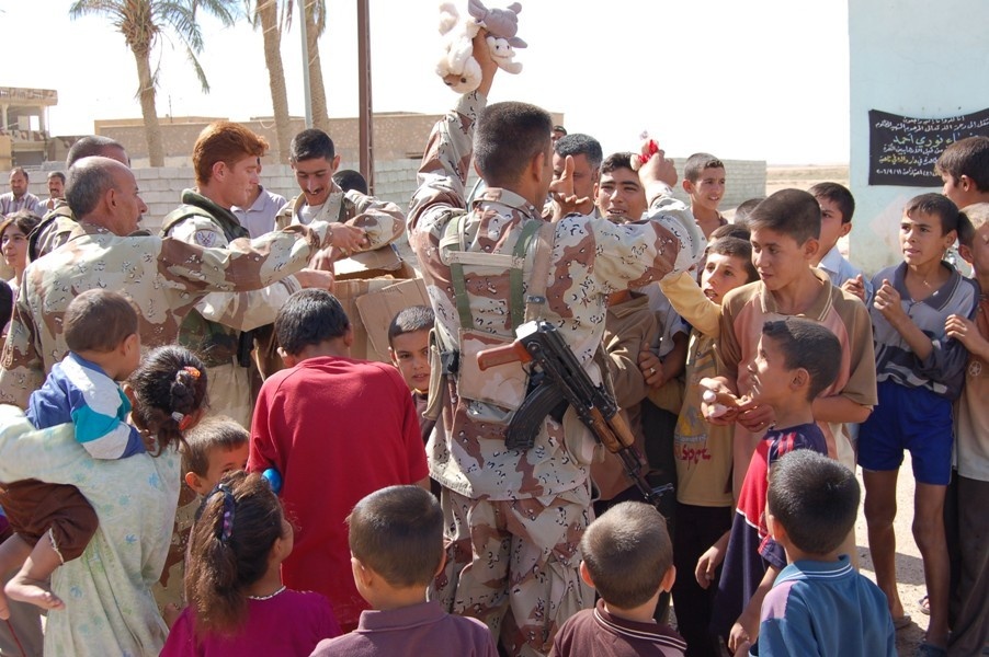 Coalition and Iraqi Forces Donate Beanie Babies to Children in Tuz, Iraq