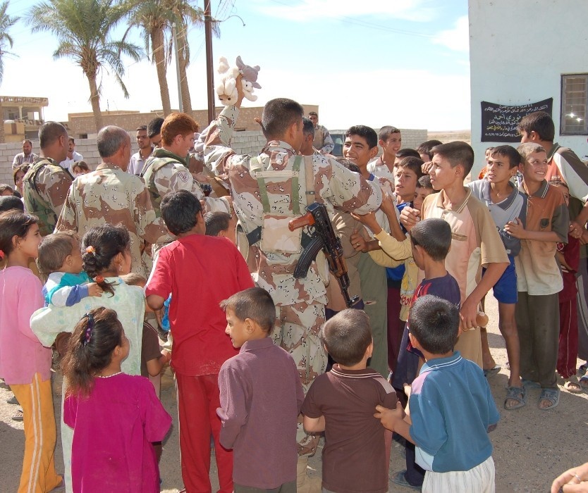 Coalition and Iraqi Forces Donate Beanie Babies to Children in Tuz, Iraq