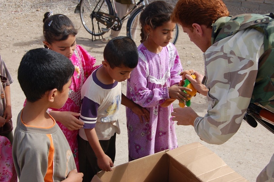Coalition and Iraqi Forces Donate Beanie Babies to Children in Tuz, Iraq