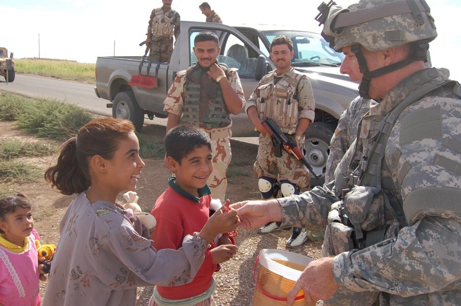 Coalition and Iraqi Forces Donate Beanie Babies to Children in Tuz, Iraq
