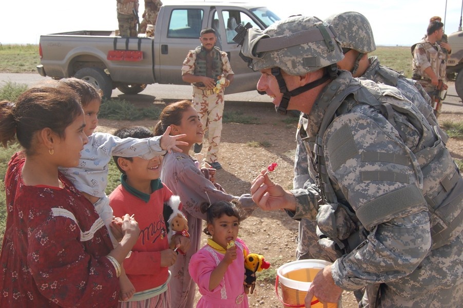 Coalition and Iraqi Forces Donate Beanie Babies to Children in Tuz, Iraq