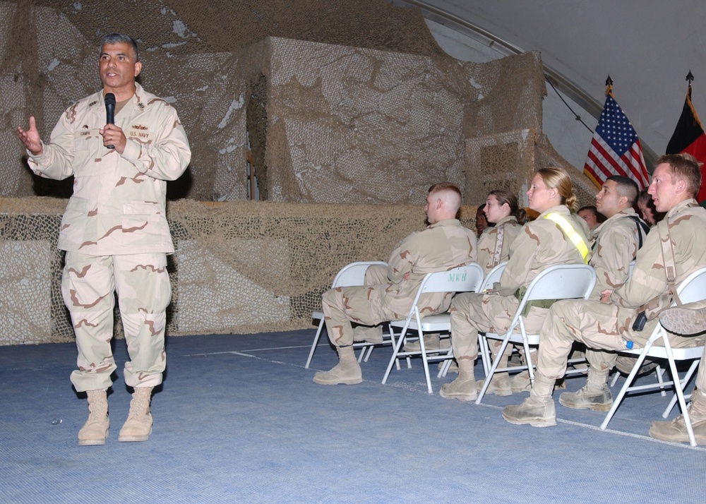 MCPON Visits Sailors in Afghanistan