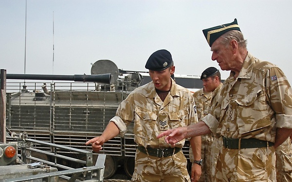 Duke of Edinburgh Visits British Army in Iraq