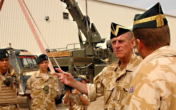 Duke of Edinburgh visits British Army in Iraq
