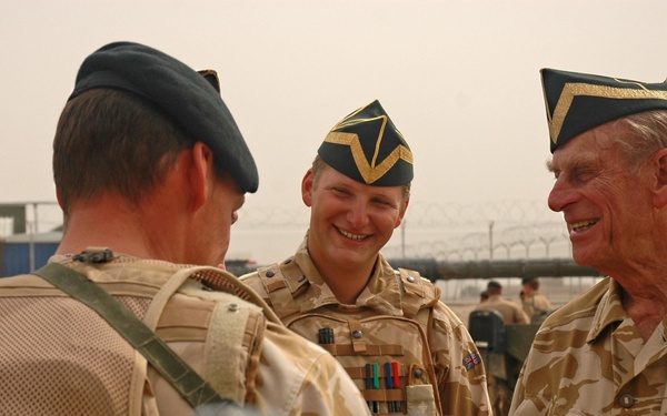 Duke of Edinburgh visits British Army in Iraq