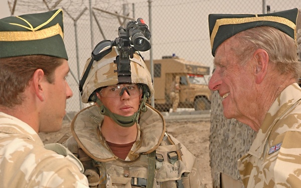 Duke of Edinburgh visits British Army in Iraq