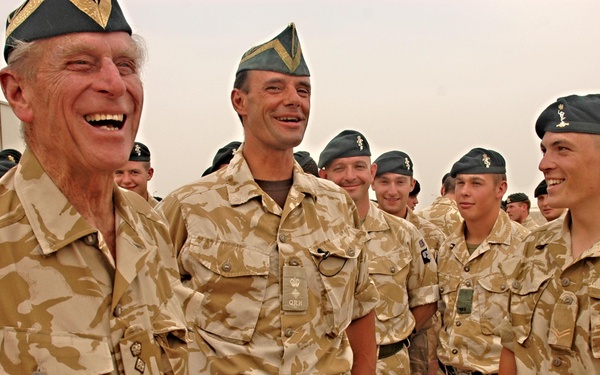 Duke of Edinburgh visits British Army in Iraq