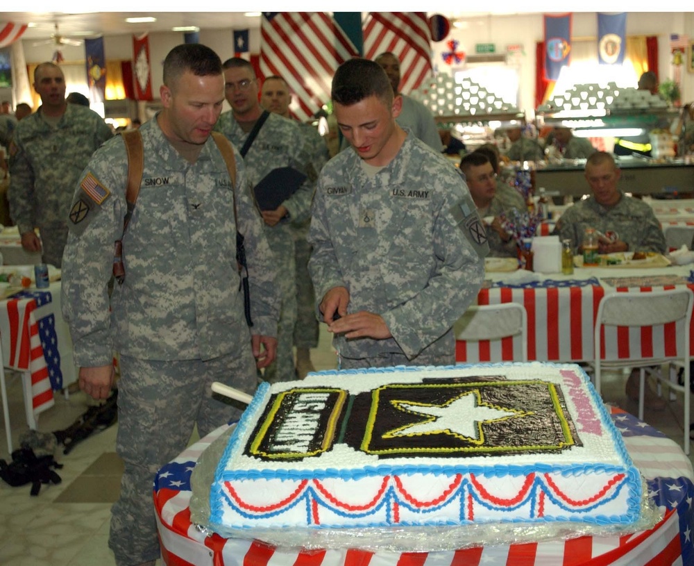 10th Mountain Division Soldiers Celebrate Army's 231st Birthday While Servi