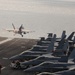 F-18 Hornet launches from USS Eisenhower