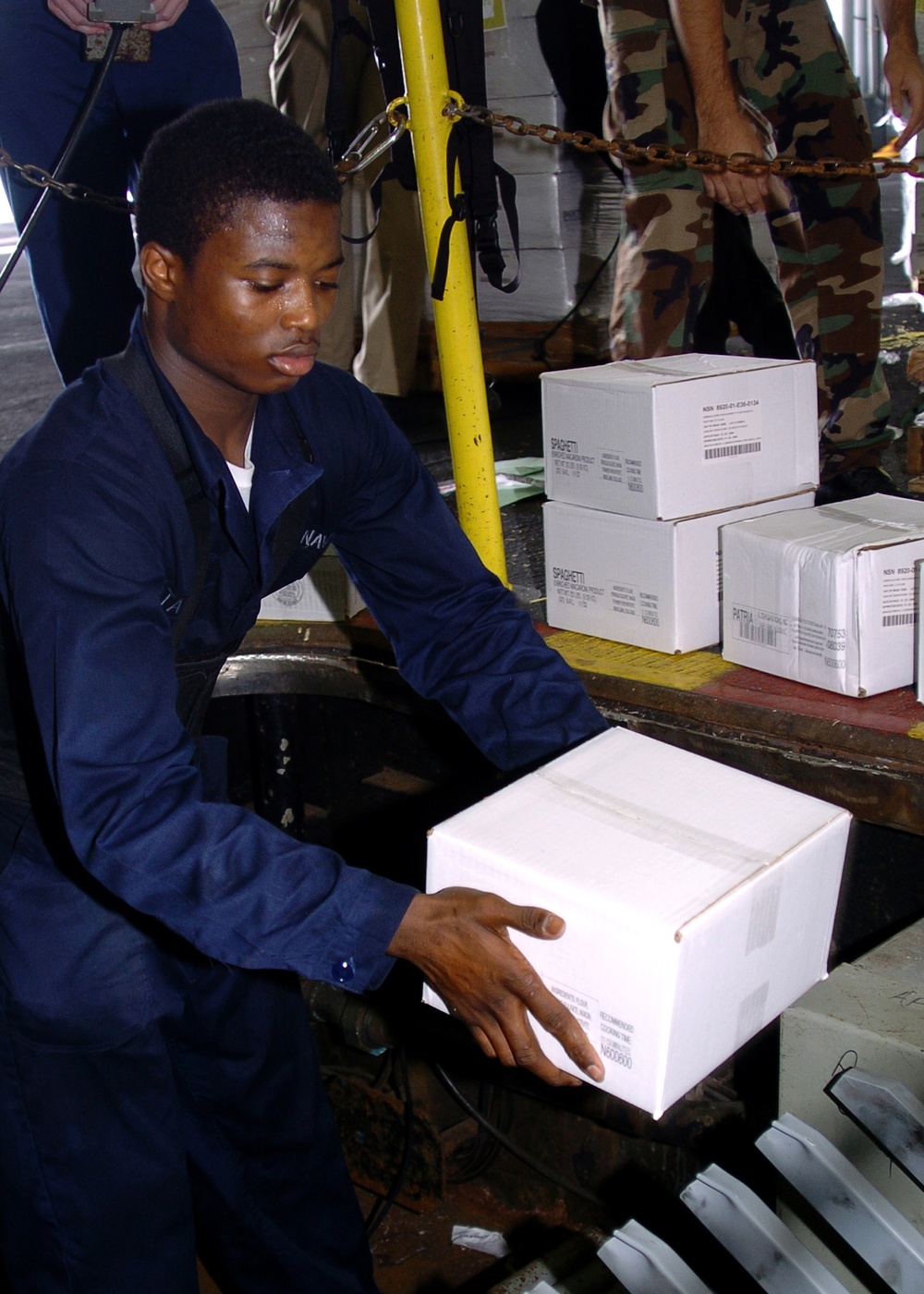 USS Eisenhower replenishes supplies