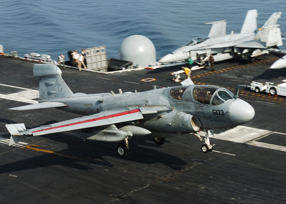 EA-6 Lands on the USS Eisenhower