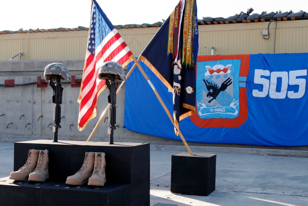 Memorial Held for two Soldiers in the 82nd Airborne Division
