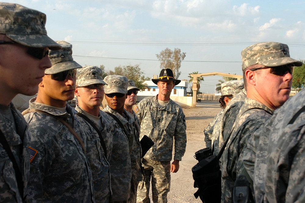 1st ACB battalion uncase colors in Iraq