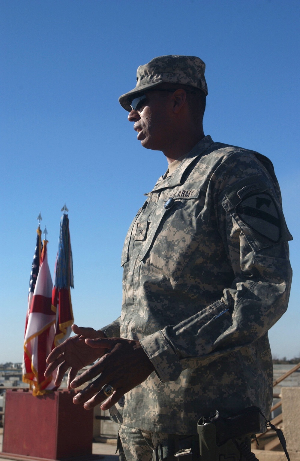 Soldiers receive 1st Cavalry Division combat patches