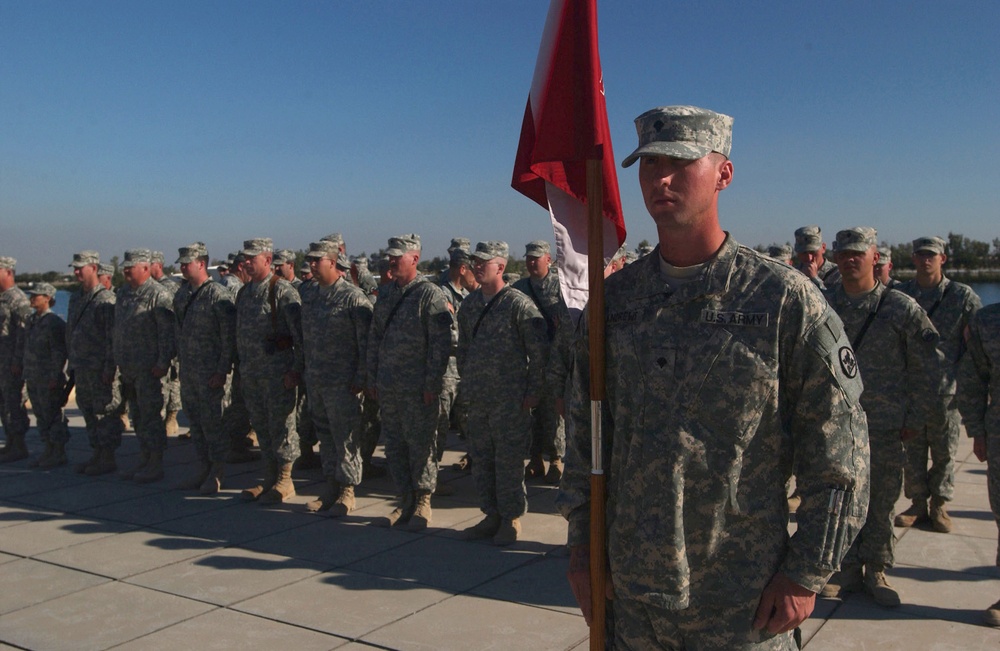 Soldiers Receive 1st Cavalry Division Combat Patches