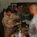 Soldiers share thanksgiving meal together