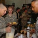 Soldiers share thanksgiving meal together