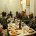 Soldiers share thanksgiving meal together