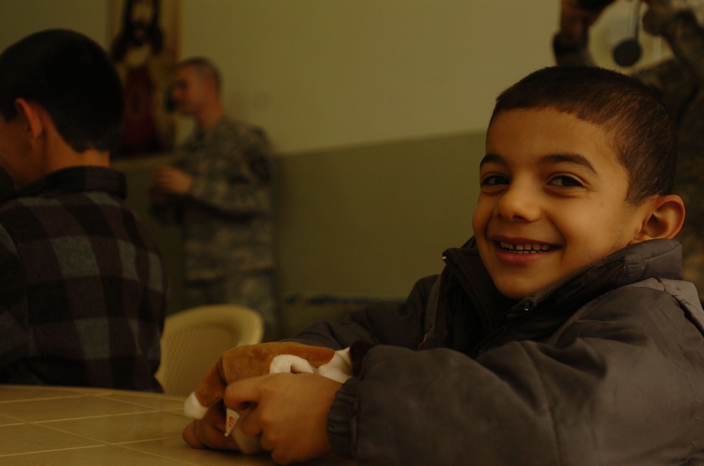 Soldiers visit St. Joseph's Catholic Orphanage
