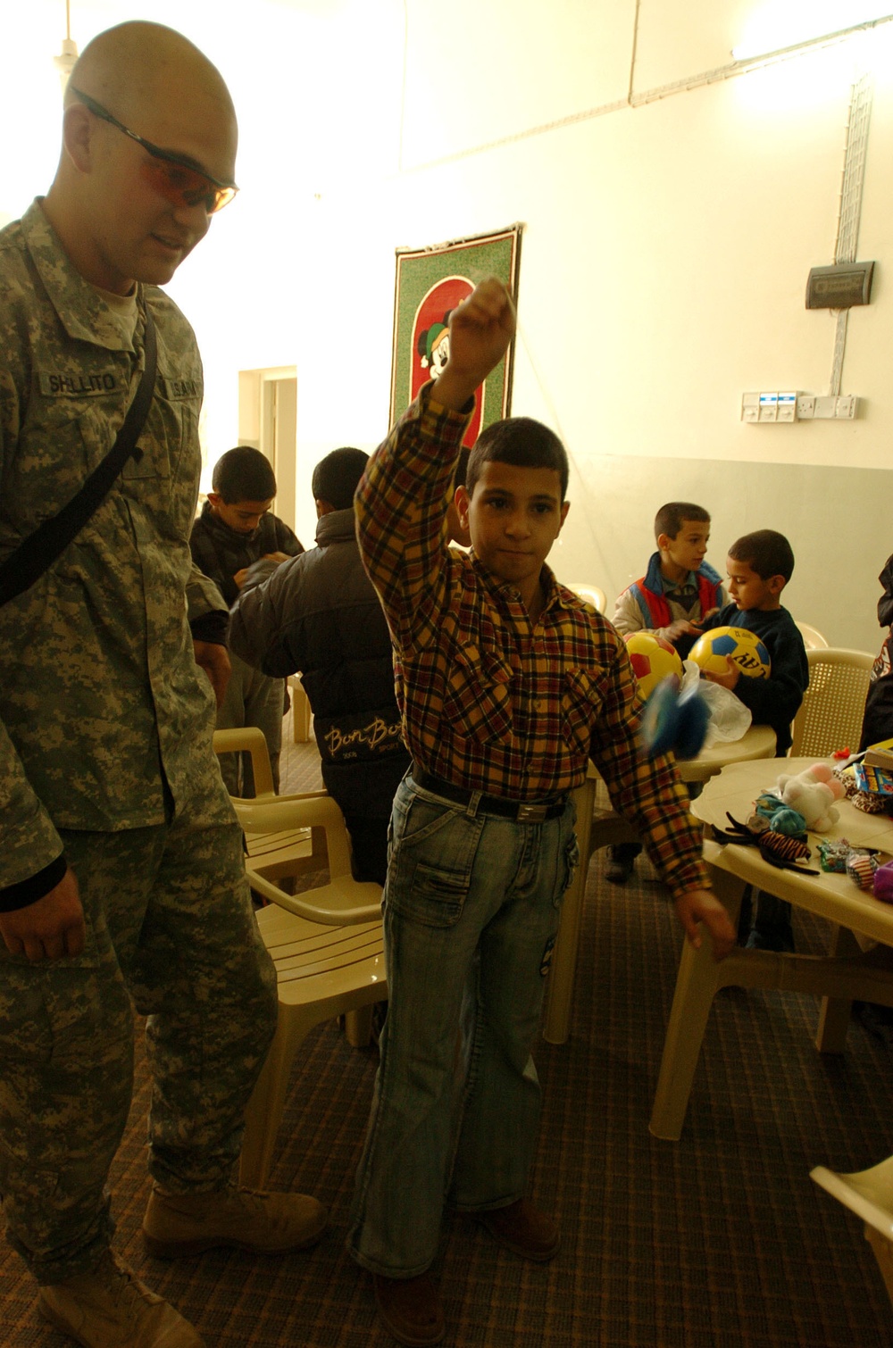 Soldiers visit St. Joseph's Catholic Orphanage