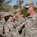 Col. Megan P. Tatu, commander of the 164th CSG, personally attached  the 13th SC (E) combat patch on each Soldier during a Veterans Day patch ceremony on Nov. 11.