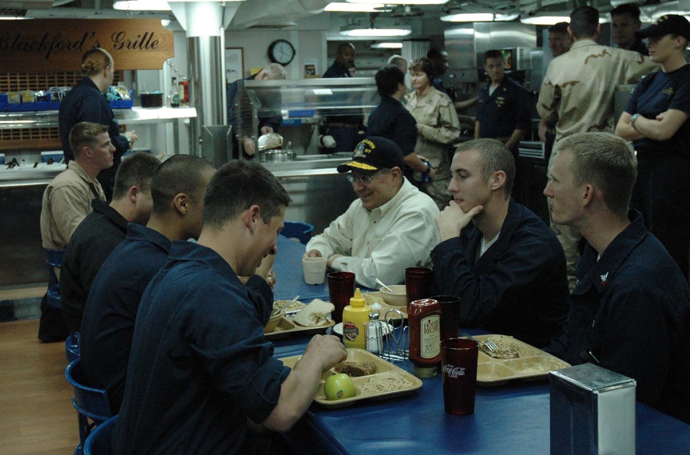 Secretary of the Navy Visits USS Mason in Arabian Gulf