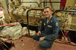 Army Sailors Repair Dry Dock Ship