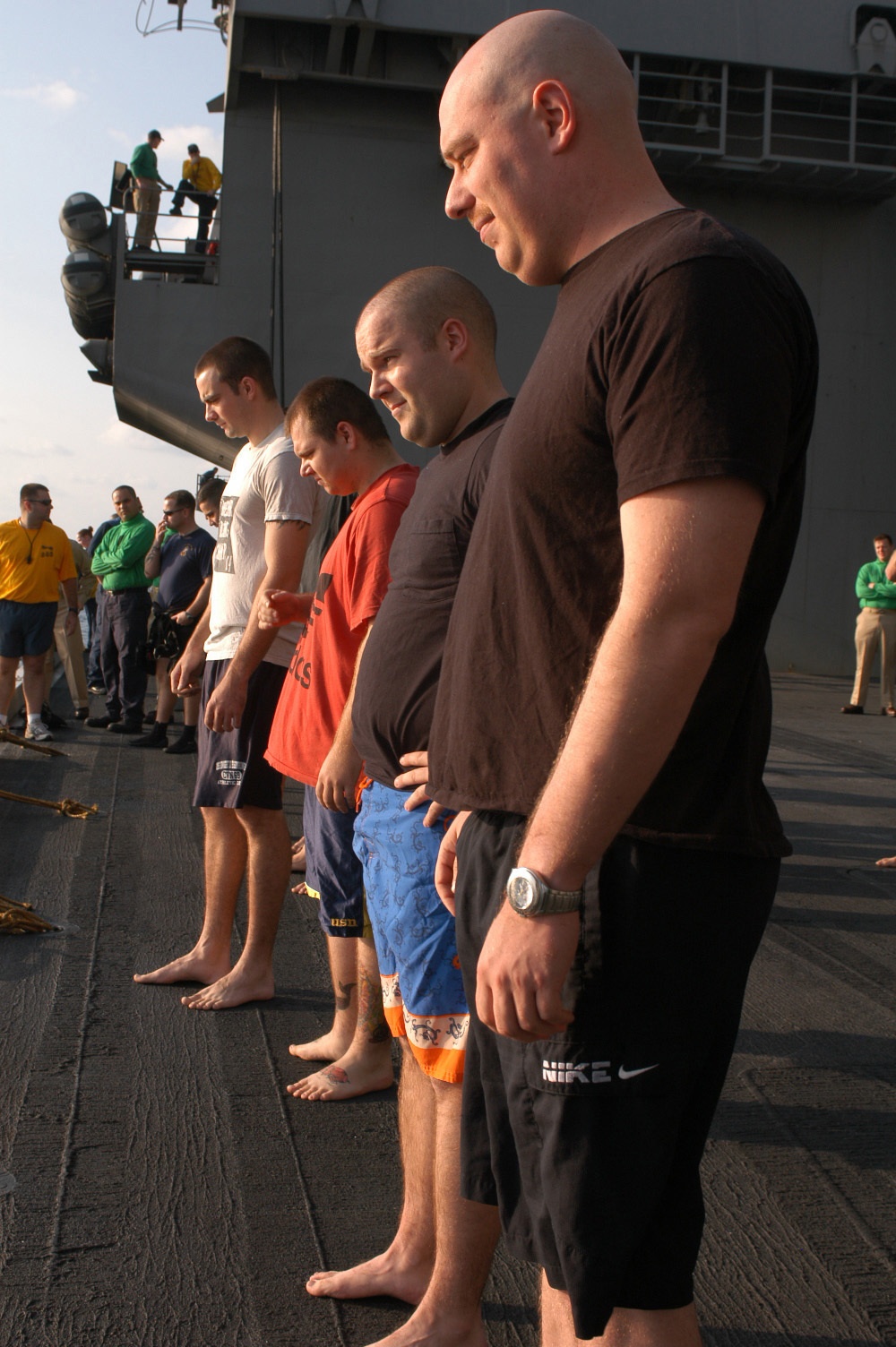 Sailors Enjoy a Swim Call Aboard the USS Eisenhower