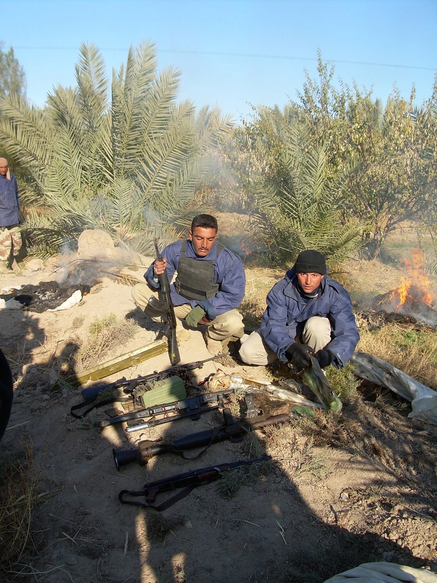 Iraqi Police, Army team up with paratroopers, discover three weapon caches