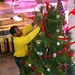 USS Eisenhower Decorates for Christmas