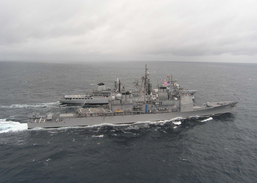 USS Anzio performs replenishment mission