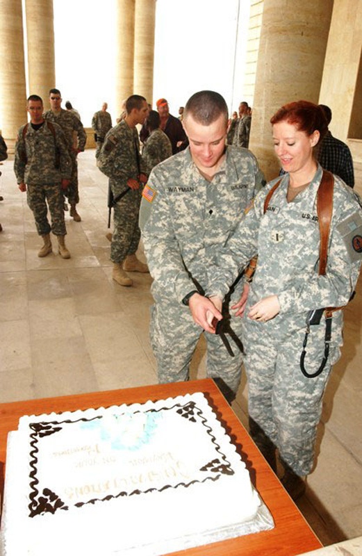 Mother, son reunion turns into double promotion ceremony
